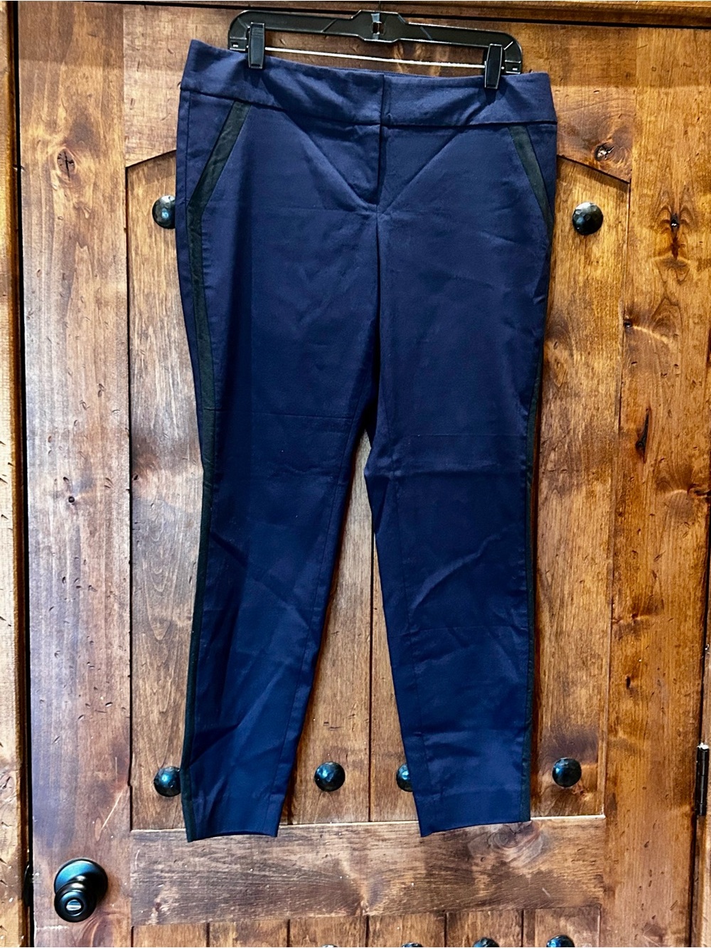 The Limited Navy Blue Tuxedo Ankle Trousers, Size 12